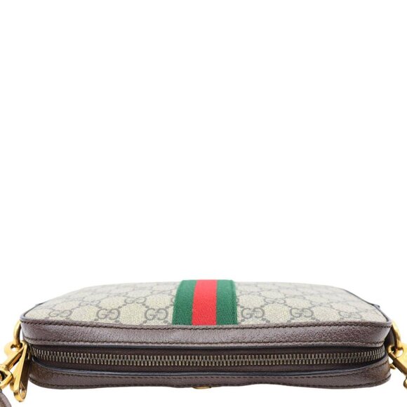 Gucci  Ophidia Small Web GG Supreme Canvas Wristlet Shoulder Bag Beige 699439 - Picture 4 of 15